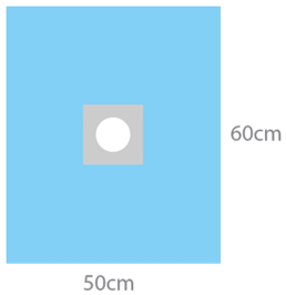 Coverline Хірургічне простирадло з отворем (IS) 50см х 60см